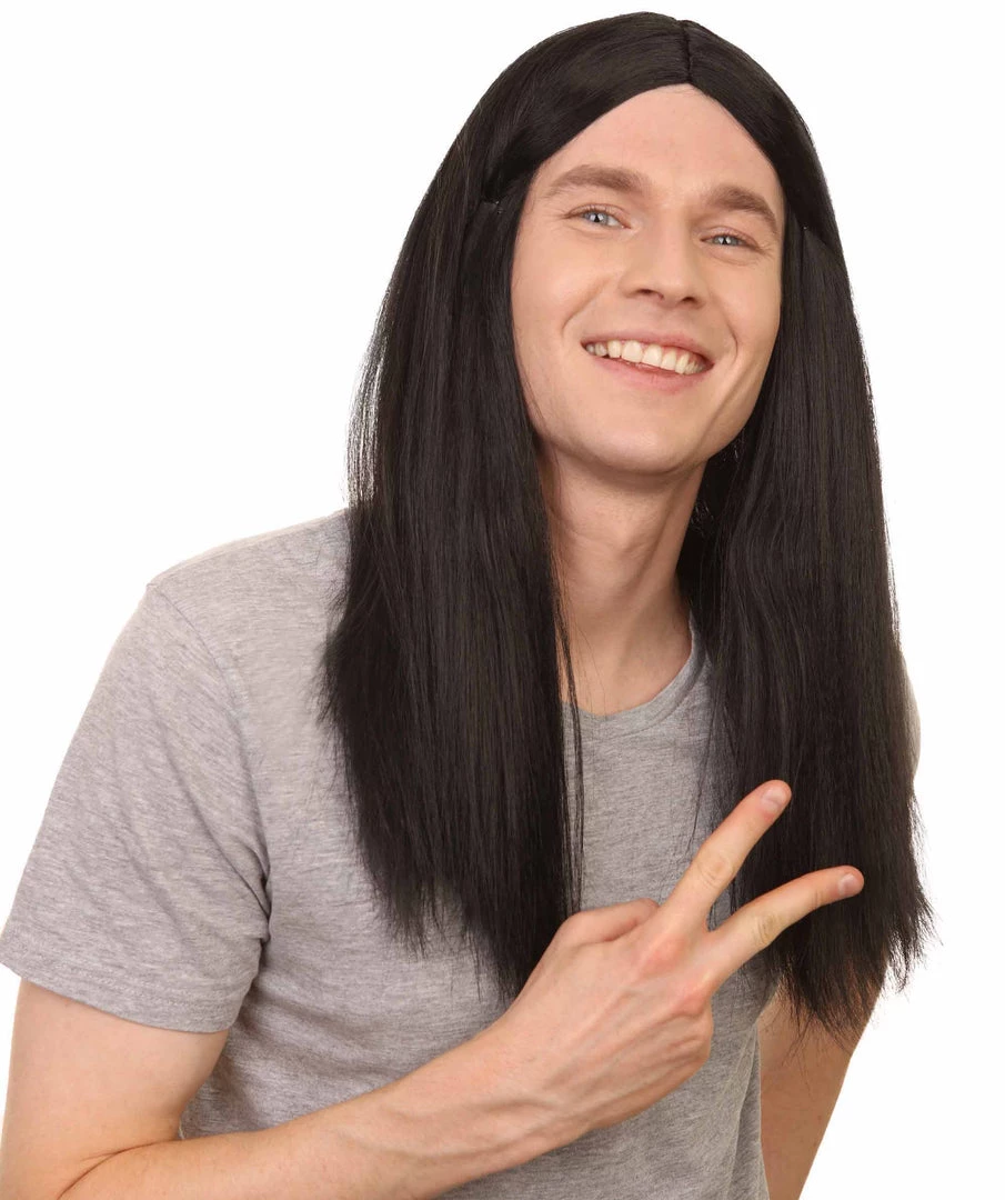 HPO Men's Sword Womens Wig | Black Long Wig | Premium Breathable Capless Cap 1 HPO Men's Sword Womens Wig | Black Long Wig | Premium Breathable Capless Cap