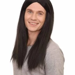 HPO Men's Sword Womens Wig | Black Long Wig | Premium Breathable Capless Cap 12 HPO Men's Sword Womens Wig | Black Long Wig | Premium Breathable Capless Cap