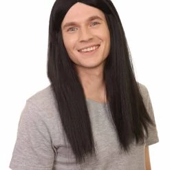 HPO Men's Sword Womens Wig | Black Long Wig | Premium Breathable Capless Cap 16 HPO Men's Sword Womens Wig | Black Long Wig | Premium Breathable Capless Cap