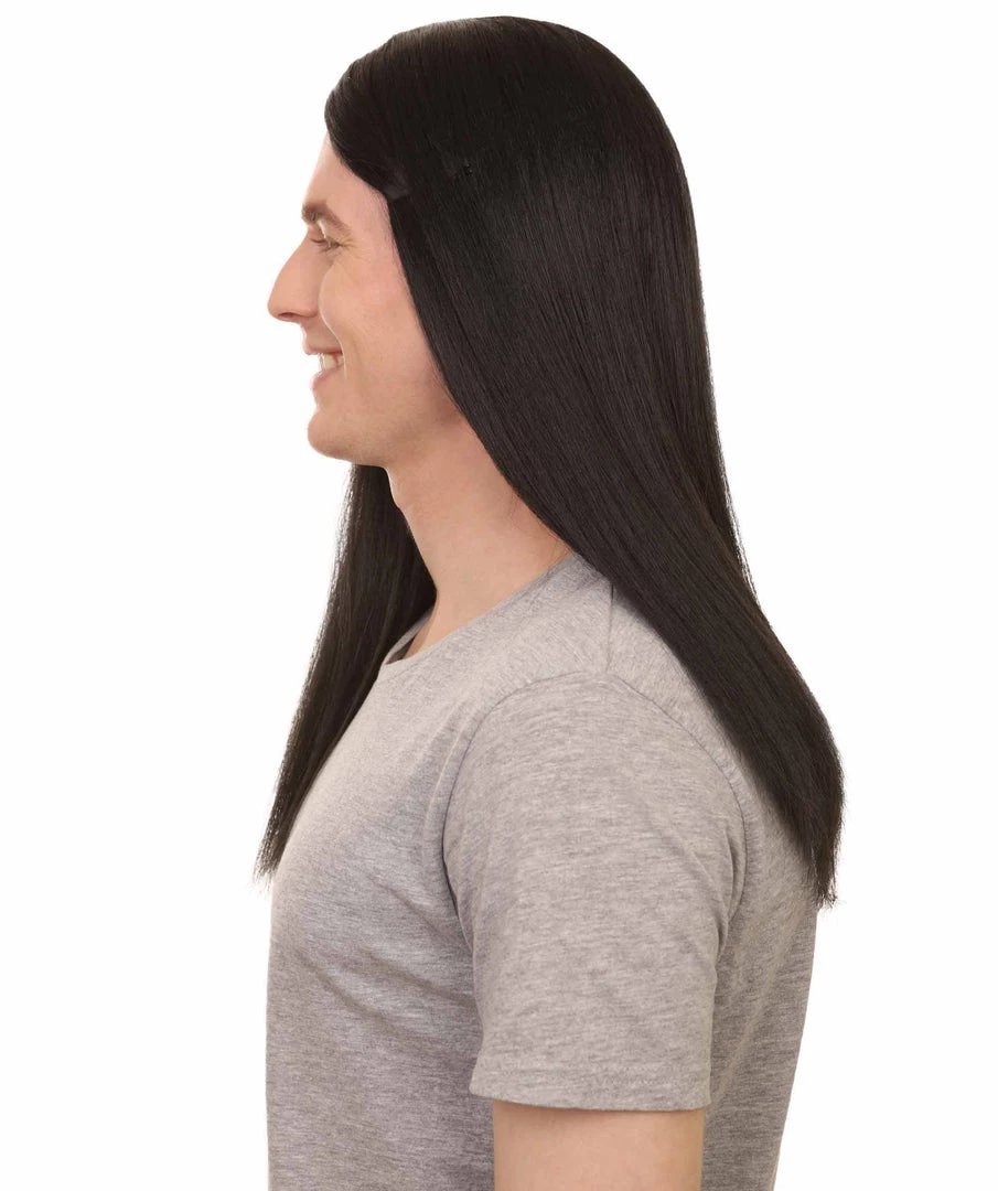 HPO Men's Sword Womens Wig | Black Long Wig | Premium Breathable Capless Cap 4 HPO Men's Sword Womens Wig | Black Long Wig | Premium Breathable Capless Cap