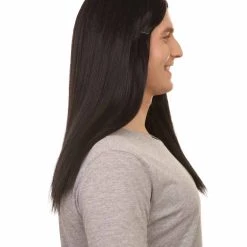 HPO Men's Sword Womens Wig | Black Long Wig | Premium Breathable Capless Cap 15 HPO Men's Sword Womens Wig | Black Long Wig | Premium Breathable Capless Cap