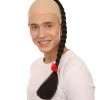 HPO Men's Kung Fu Master Mens Wig | Black Braid With Wig