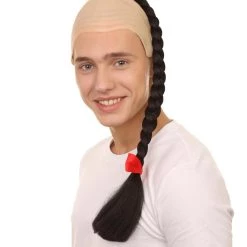 HPO Men's Kung Fu Master Mens Wig | Black Braid With Wig 11 HPO Men's Kung Fu Master Mens Wig | Black Braid With Wig