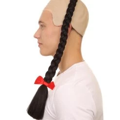 HPO Men's Kung Fu Master Mens Wig | Black Braid With Wig 12 HPO Men's Kung Fu Master Mens Wig | Black Braid With Wig