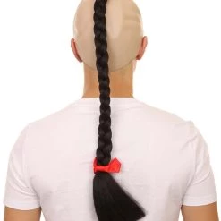 HPO Men's Kung Fu Master Mens Wig | Black Braid With Wig 13 HPO Men's Kung Fu Master Mens Wig | Black Braid With Wig