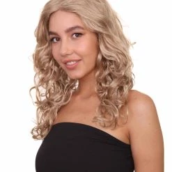 HPO Blonde Bombshell Womens Wig | Fashion Glamour Cosplay Halloween Wig | Premium Breathable Capless Cap Men's 13 HPO Blonde Bombshell Womens Wig | Fashion Glamour Cosplay Halloween Wig | Premium Breathable Capless Cap Men's