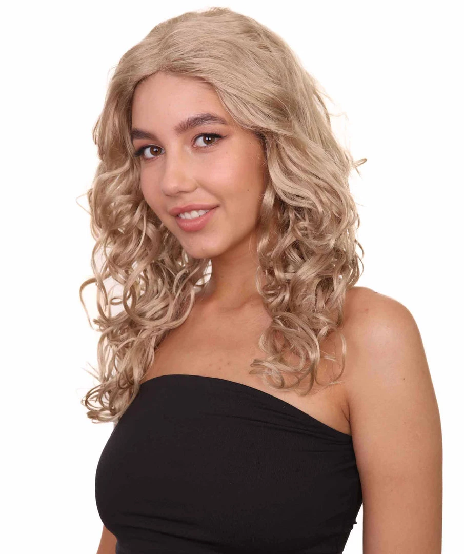 HPO Blonde Bombshell Womens Wig | Fashion Glamour Cosplay Halloween Wig | Premium Breathable Capless Cap Men's 3 HPO Blonde Bombshell Womens Wig | Fashion Glamour Cosplay Halloween Wig | Premium Breathable Capless Cap Men's