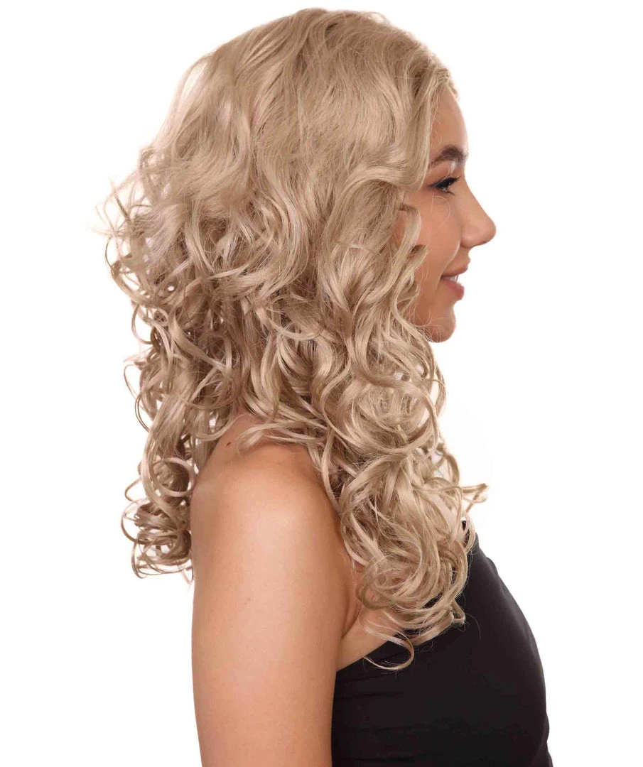 HPO Blonde Bombshell Womens Wig | Fashion Glamour Cosplay Halloween Wig | Premium Breathable Capless Cap Men's 6 HPO Blonde Bombshell Womens Wig | Fashion Glamour Cosplay Halloween Wig | Premium Breathable Capless Cap Men's