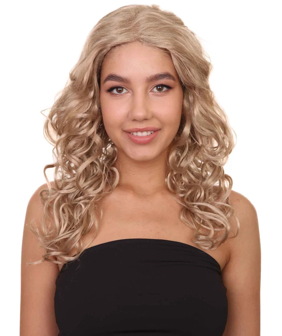 HPO Blonde Bombshell Womens Wig | Fashion Glamour Cosplay Halloween Wig | Premium Breathable Capless Cap Men's 2 HPO Blonde Bombshell Womens Wig | Fashion Glamour Cosplay Halloween Wig | Premium Breathable Capless Cap Men's