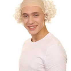 HPO Mad Scientist Mens Wig | White Bald Cap Wig