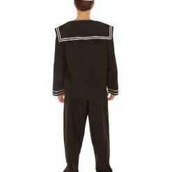 HPO Adult Men's Navy Sailor Costume | Black Cosplay Costume