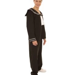 HPO Adult Men's Navy Sailor Costume | Black Cosplay Costume