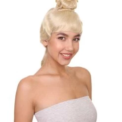 HPO Womens Colonial Ladies 18th Century Wig | Blonde Historical Wigs | Premium Breathable Capless Cap