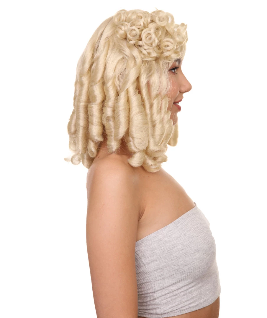 HPO Women's Colonial Lady Wig | Blonde Historical Wigs | Premium Breathable Capless Cap 5 HPO Women's Colonial Lady Wig | Blonde Historical Wigs | Premium Breathable Capless Cap