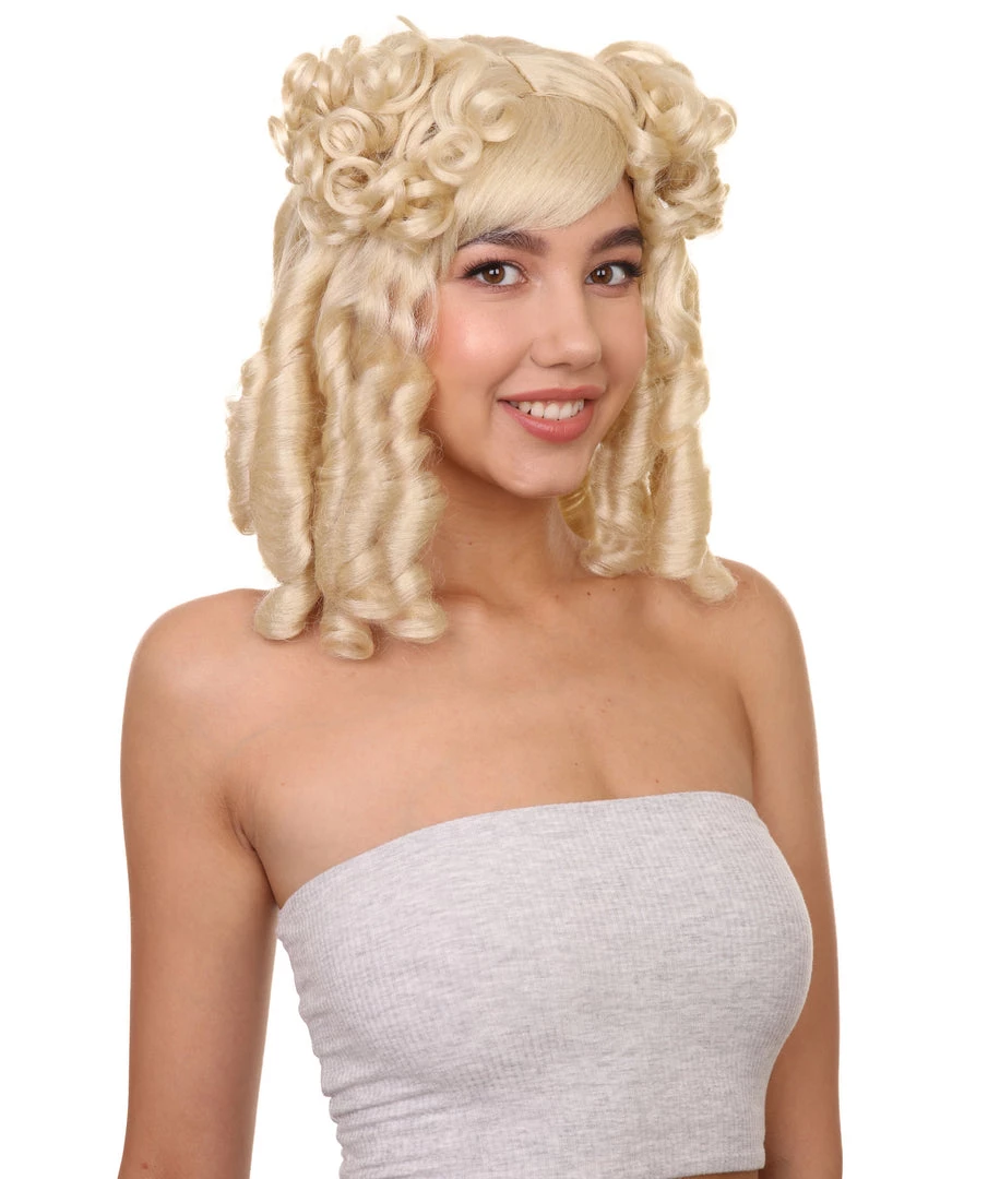 HPO Women's Colonial Lady Wig | Blonde Historical Wigs | Premium Breathable Capless Cap 6 HPO Women's Colonial Lady Wig | Blonde Historical Wigs | Premium Breathable Capless Cap