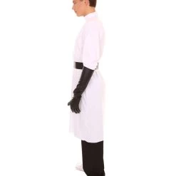 HPO Adult Men's Mad Scientist Costume | White Black Belted Cosplay Costume