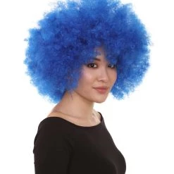 HPO Men's Bubble Lucy Womens Wig | Afro Jumbo Blue Cosplay Halloween Wig | Premium Breathable Capless Cap 14 HPO Men's Bubble Lucy Womens Wig | Afro Jumbo Blue Cosplay Halloween Wig | Premium Breathable Capless Cap