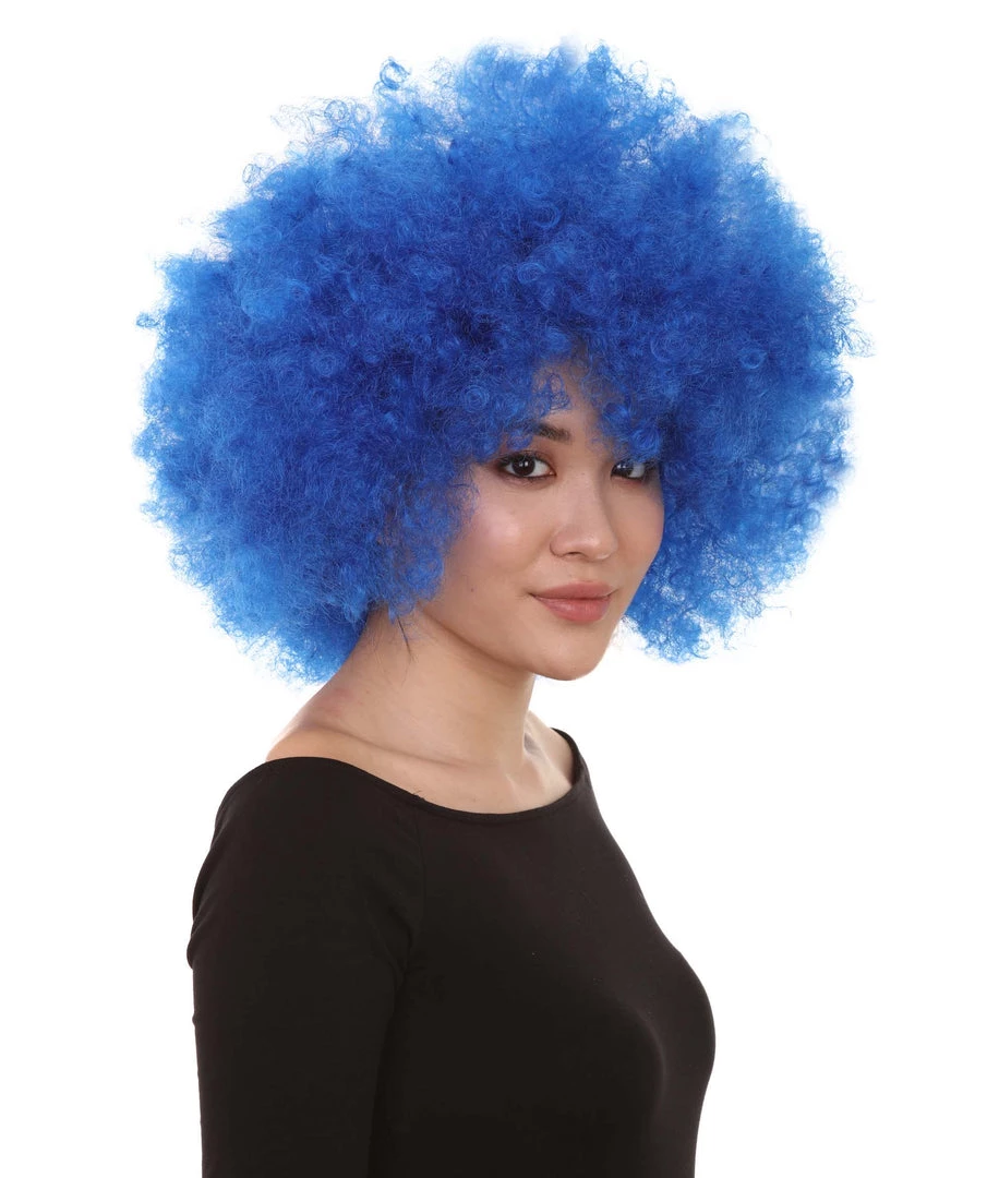 HPO Men's Bubble Lucy Womens Wig | Afro Jumbo Blue Cosplay Halloween Wig | Premium Breathable Capless Cap 6 HPO Men's Bubble Lucy Womens Wig | Afro Jumbo Blue Cosplay Halloween Wig | Premium Breathable Capless Cap