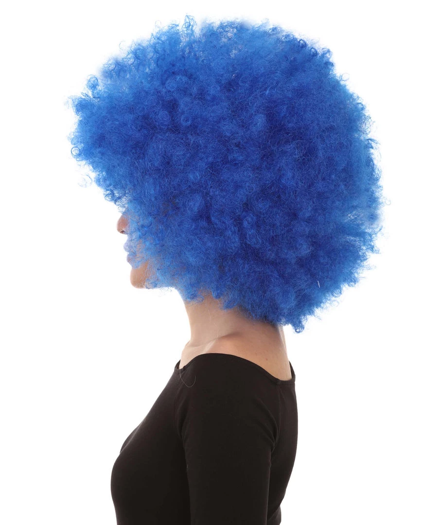 HPO Men's Bubble Lucy Womens Wig | Afro Jumbo Blue Cosplay Halloween Wig | Premium Breathable Capless Cap 3 HPO Men's Bubble Lucy Womens Wig | Afro Jumbo Blue Cosplay Halloween Wig | Premium Breathable Capless Cap
