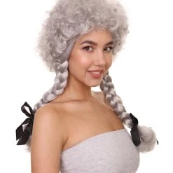 HPO Women's Womens Sinister Crimped Witch Wig | Grey Scary Wigs | Premium Breathable Capless Cap 16 HPO Women's Womens Sinister Crimped Witch Wig | Grey Scary Wigs | Premium Breathable Capless Cap