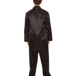 HPO Adult Men's Chinese Traditional Martial Arts Kung Fu Black Uniform Costume | Black Cosplay Costume