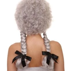 HPO Women's Womens Sinister Crimped Witch Wig | Grey Scary Wigs | Premium Breathable Capless Cap 14 HPO Women's Womens Sinister Crimped Witch Wig | Grey Scary Wigs | Premium Breathable Capless Cap