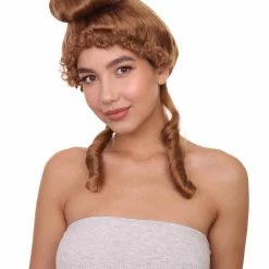 HPO Womens French Colonial Historical Wig | Auburn Cosplay Wigs | Premium Breathable Capless Cap