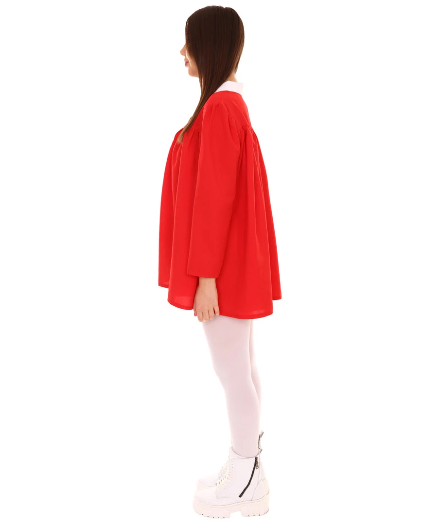 HPO Adult Women's Sleeves Dress Celebrity Costume | Red Cosplay Costume 4 HPO Adult Women's Sleeves Dress Celebrity Costume | Red Cosplay Costume