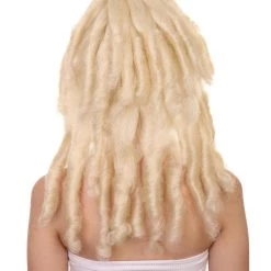 HPO Women's Womens Colonial Lady Curley With Black Lece Wig | Blonde Historical Wigs | Premium Breathable Capless Cap