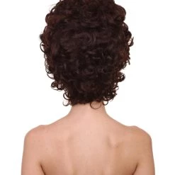HPO Womens 70's Hippie Disco Wig | Dark Brown Vintage Halloween Wigs Women's 12 HPO Womens 70's Hippie Disco Wig | Dark Brown Vintage Halloween Wigs Women's