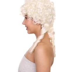 HPO Women's Women Colonial Historical Curly Wig | Blonde Cosplay Wigs | Premium Breathable Capless Cap 13 HPO Women's Women Colonial Historical Curly Wig | Blonde Cosplay Wigs | Premium Breathable Capless Cap