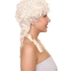 HPO Women's Women Colonial Historical Curly Wig | Blonde Cosplay Wigs | Premium Breathable Capless Cap 15 HPO Women's Women Colonial Historical Curly Wig | Blonde Cosplay Wigs | Premium Breathable Capless Cap