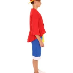 HPO Adult Men's Pirate Shirt Costume | Red Halloween Costume