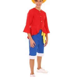 HPO Adult Men's Pirate Shirt Costume | Red Halloween Costume