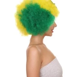 FLAGWIGS Senegal Flag Sport Afro Halloween Wig Women's
