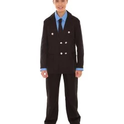 HPO Adult Men's Pirate Suit Costume | Black Cosplay Costume