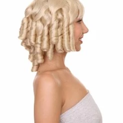 HPO French Colonial Curly Wig | Blonde Historical Wigs | Premium Breathable Capless Cap 14 HPO French Colonial Curly Wig | Blonde Historical Wigs | Premium Breathable Capless Cap