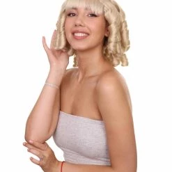 HPO French Colonial Curly Wig | Blonde Historical Wigs | Premium Breathable Capless Cap 16 HPO French Colonial Curly Wig | Blonde Historical Wigs | Premium Breathable Capless Cap