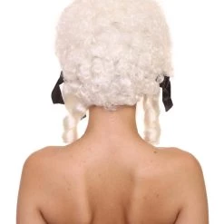 HPO Womens 18th Century Colonial Wig | White Historical Wigs | Premium Breathable Capless Cap 12 HPO Womens 18th Century Colonial Wig | White Historical Wigs | Premium Breathable Capless Cap
