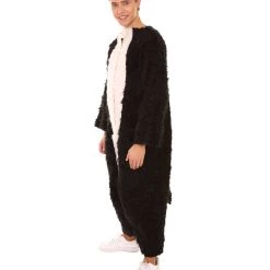 HPO Adult Men's Deluxe Skunk Animal Costume | Black Halloween Costume