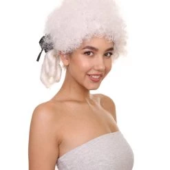 HPO Womens 18th Century Colonial Lady Wig | White Historical Wig | Premium Breathable Capless Cap 14 HPO Womens 18th Century Colonial Lady Wig | White Historical Wig | Premium Breathable Capless Cap