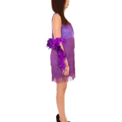 HPO Adult Women's 20'S Fringe Flapper Costume | Purple Cosplay Costume