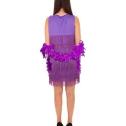 HPO Adult Women's 20'S Fringe Flapper Costume | Purple Cosplay Costume