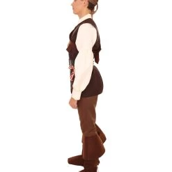 HPO Adult Men's Captain Jack Pirate Costume | Brown Cosplay Costume