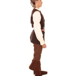 HPO Adult Men's Captain Jack Pirate Costume | Brown Cosplay Costume