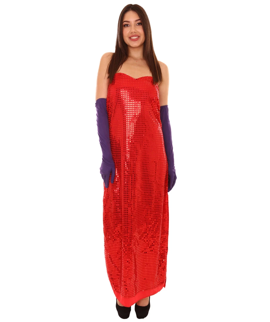 HPO Adult Women's Hollywood Singer TV/Movie Costume | Red Cosplay Costume 2 HPO Adult Women's Hollywood Singer TV/Movie Costume | Red Cosplay Costume