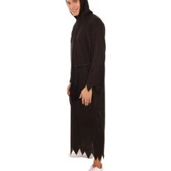 HPO Adult Men's Scream Hooded Robe 2 Pc Costume | Black Halloween Costume