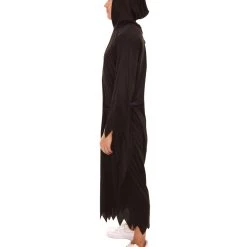 HPO Adult Men's Scream Hooded Robe 2 Pc Costume | Black Halloween Costume