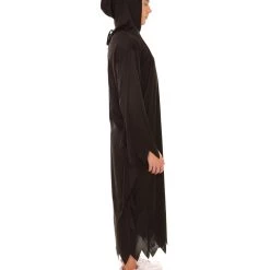HPO Adult Men's Scream Hooded Robe 2 Pc Costume | Black Halloween Costume