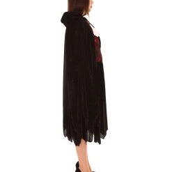 HPO Adult Women's Victorian Vampire Costume | Black Halloween Costume